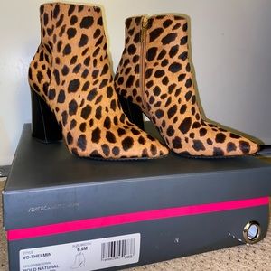 Leopard Vince Camuto booties